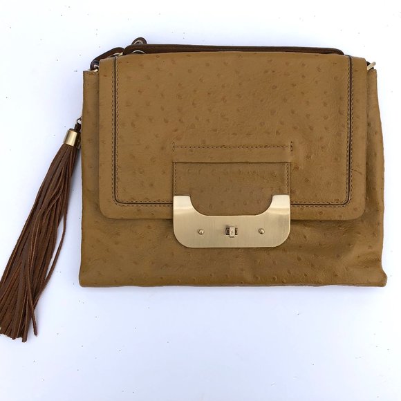 Diane Von Furstenburg OSTRICH HARPER TASSEL BAG - Picture 4 of 11